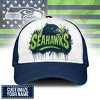 S.seahawks | Premium  Custom Graffiti Team Cap Nf1