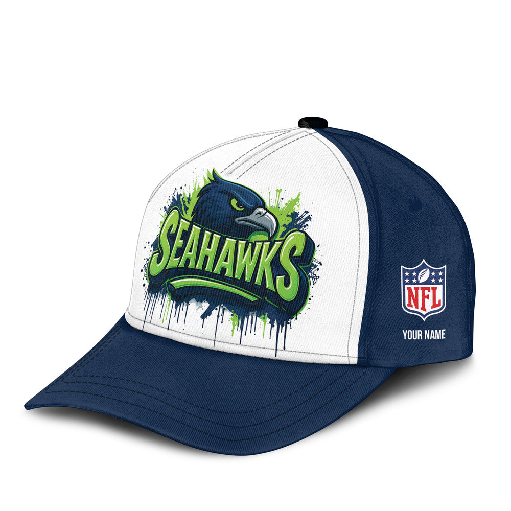 S.seahawks | Premium  Custom Graffiti Team Cap Nf1