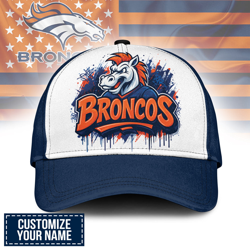 D.broncos | Premium  Custom Graffiti Team Cap Nf1