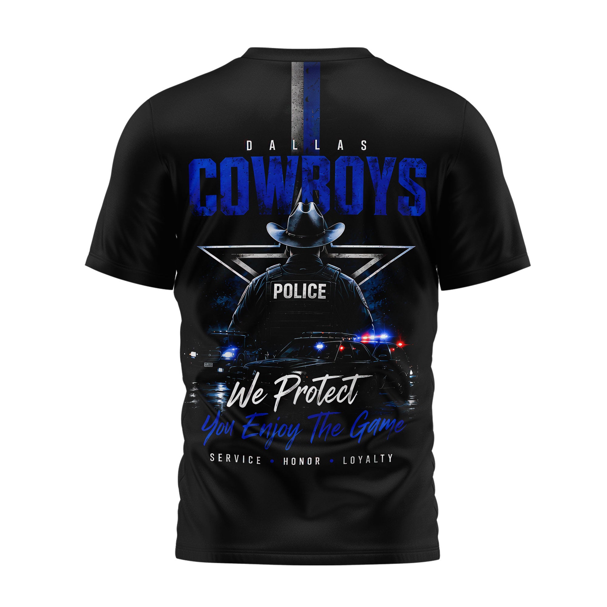 D.cowboys | Premium  Police Tribute Team 3d Shirt Nf1