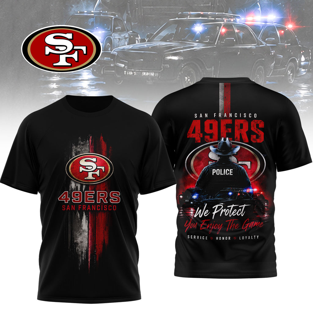 Sf.49ers | Premium  Police Tribute Team 3d Shirt Nf1