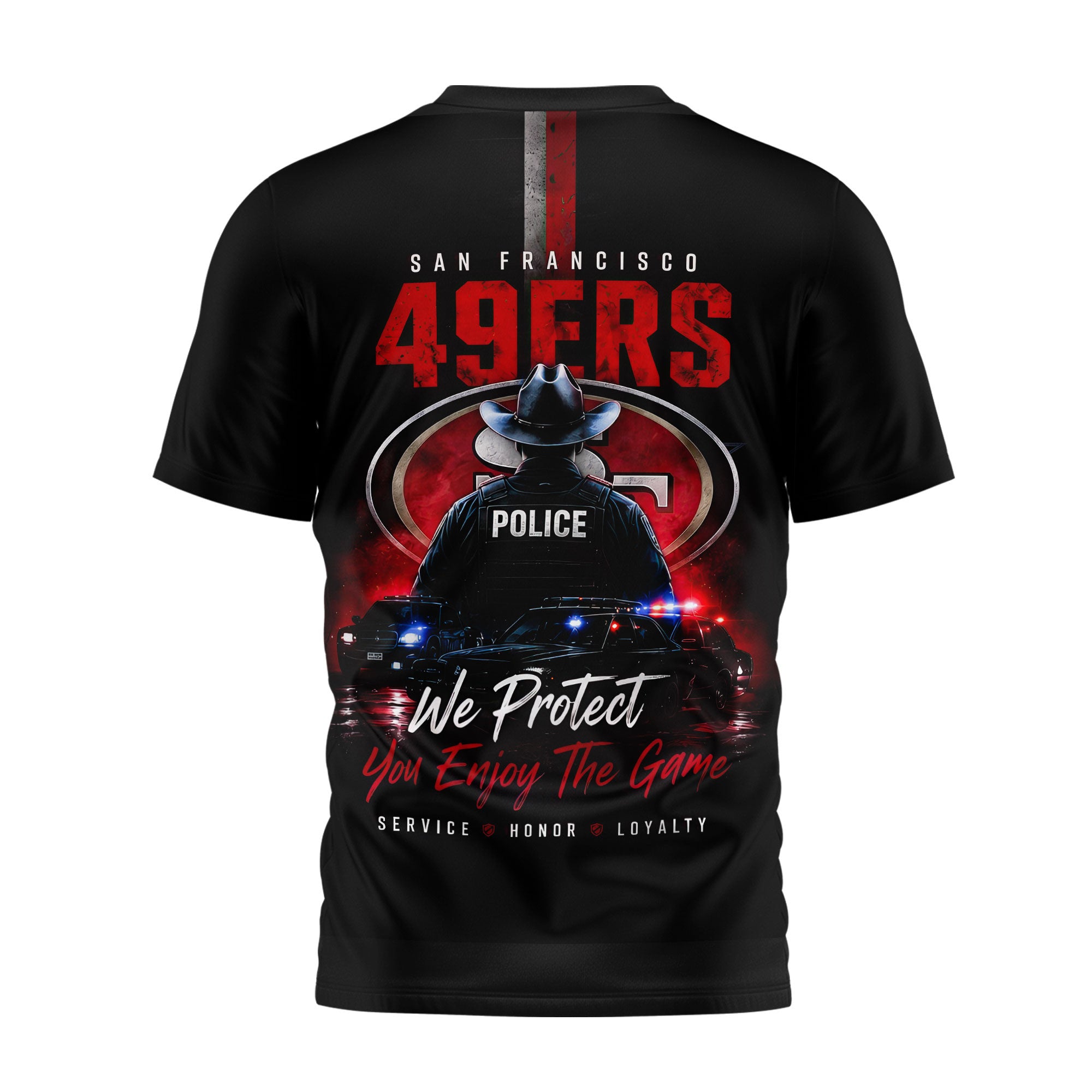 Sf.49ers | Premium  Police Tribute Team 3d Shirt Nf1