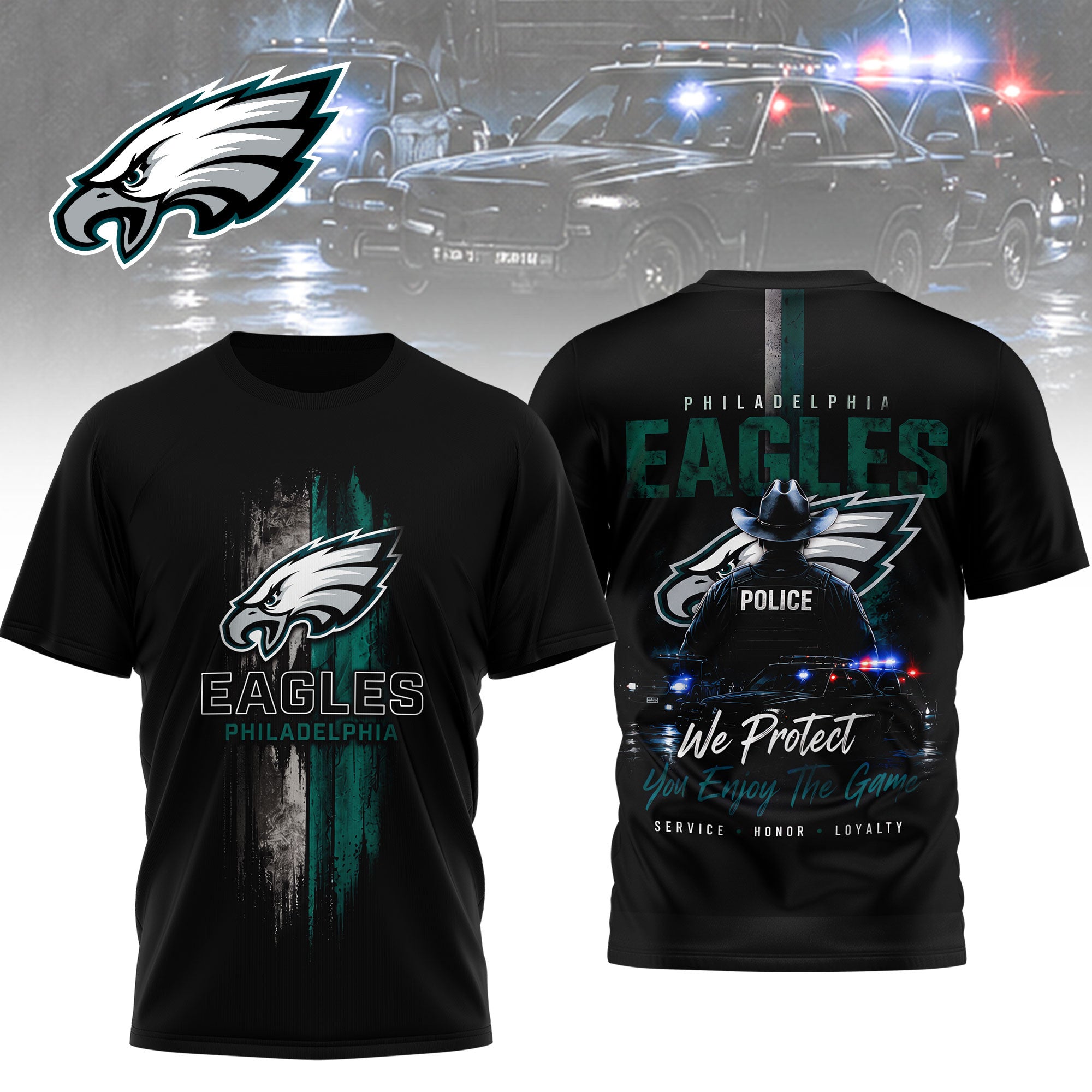 P.eagles | Premium  Police Tribute Team 3d Shirt Nf1
