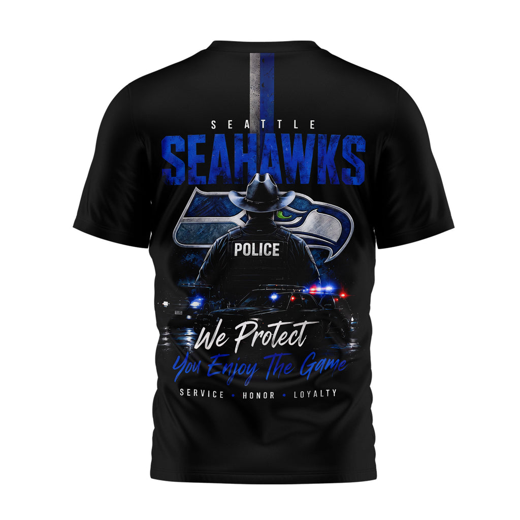 S.seahawks | Premium  Police Tribute Team 3d Shirt Nf1