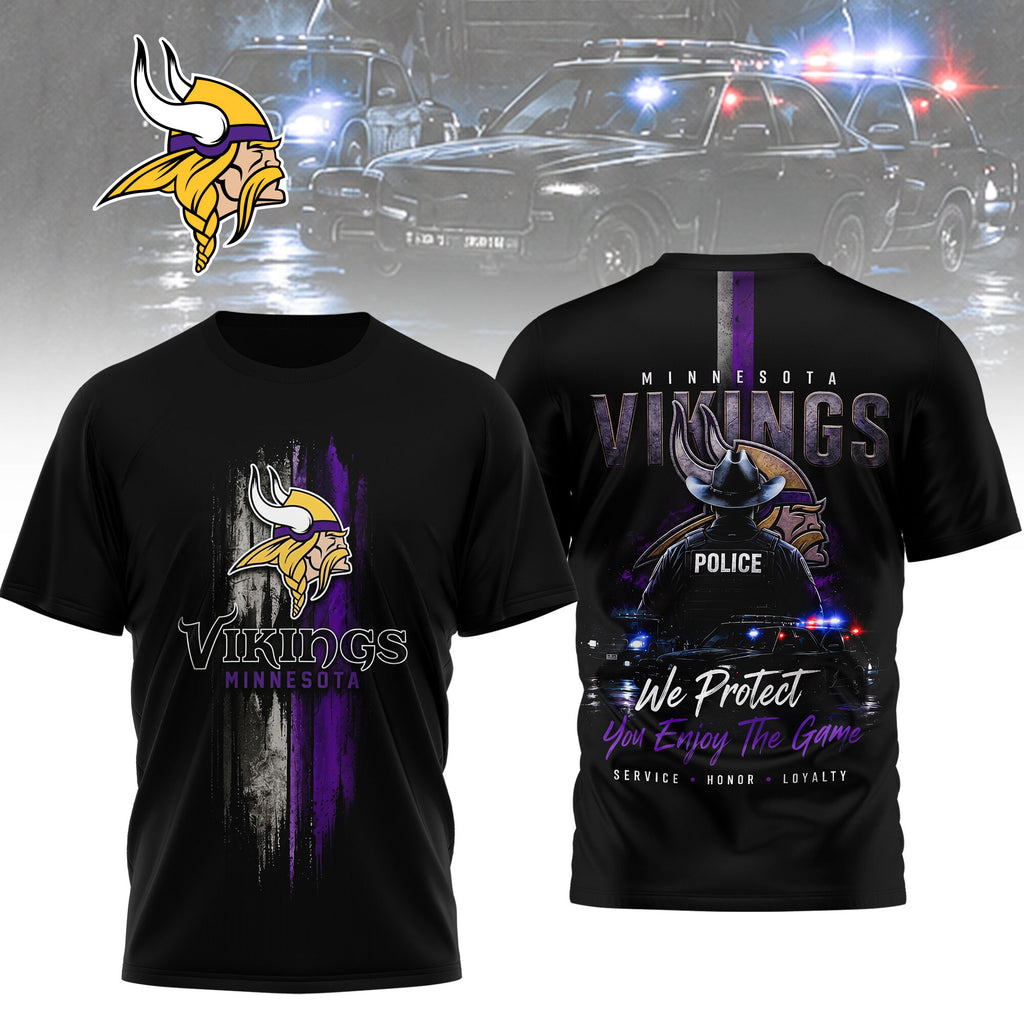 M.vikings | Premium  Police Tribute Team 3d Shirt Nf1