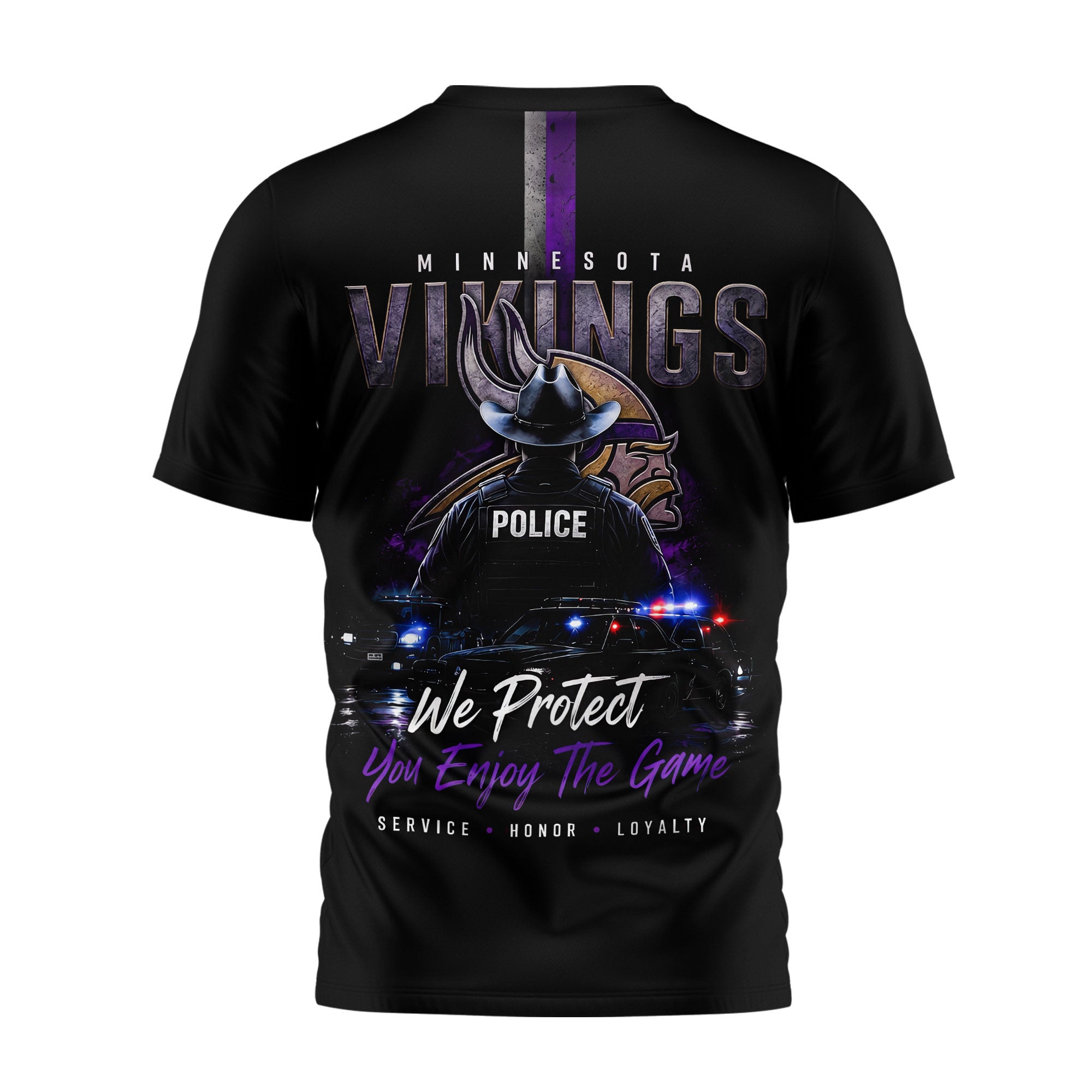 M.vikings | Premium  Police Tribute Team 3d Shirt Nf1