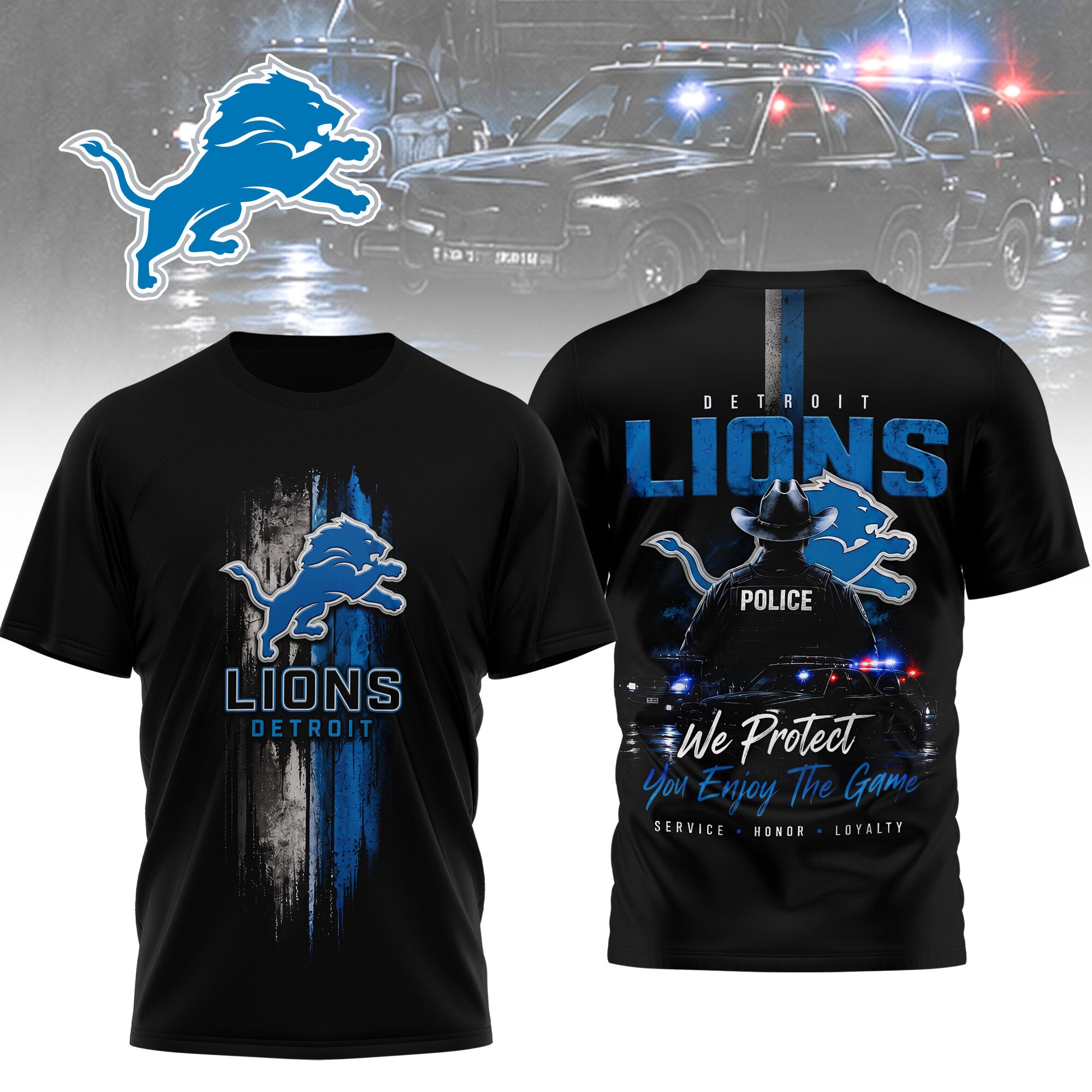 D.lions | Premium  Police Tribute Team 3d Shirt Nf1