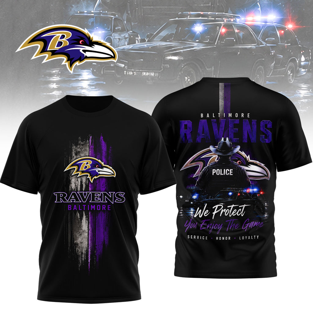 B.ravens | Premium  Police Tribute Team 3d Shirt Nf1
