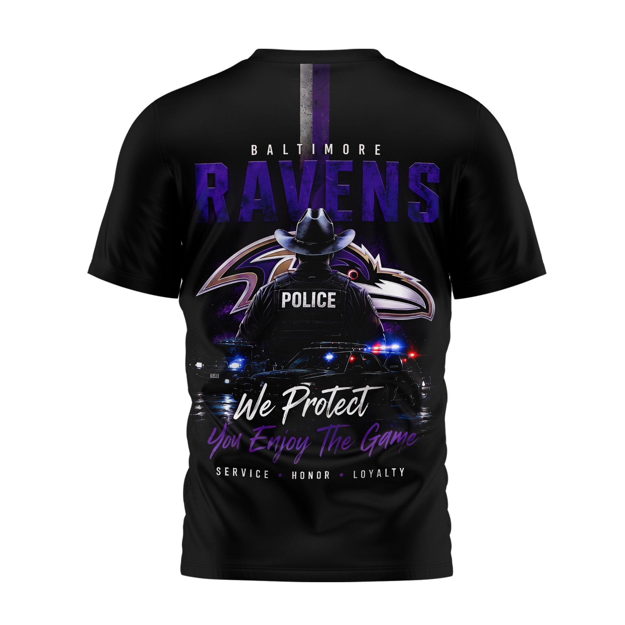 B.ravens | Premium  Police Tribute Team 3d Shirt Nf1