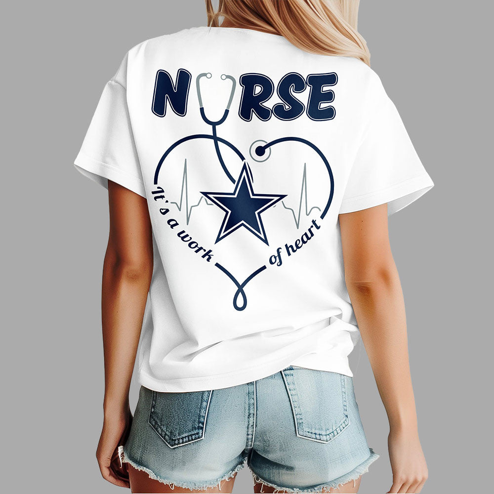D.cowboys | Premium  Nurse Heart Team 3d Shirt Nf1