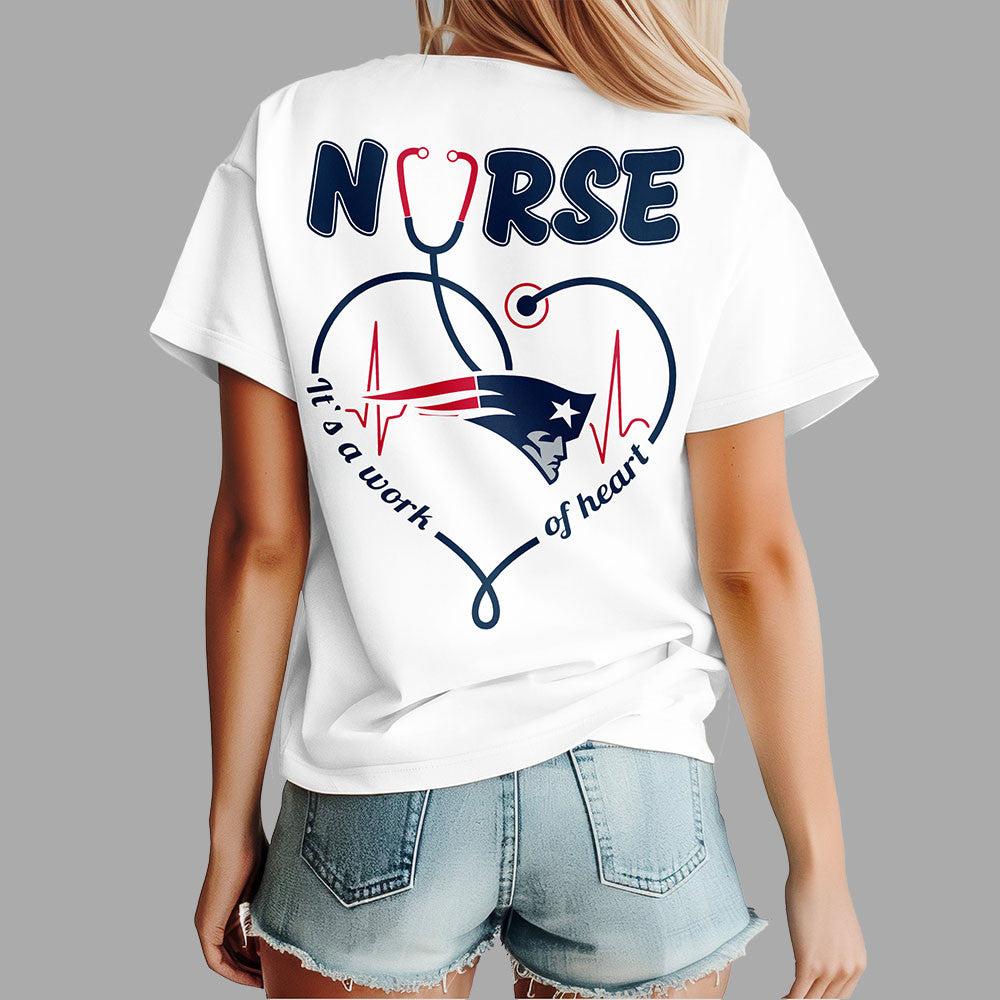 Ne.patriots | Premium  Nurse Heart Team 3d Shirt Nf1