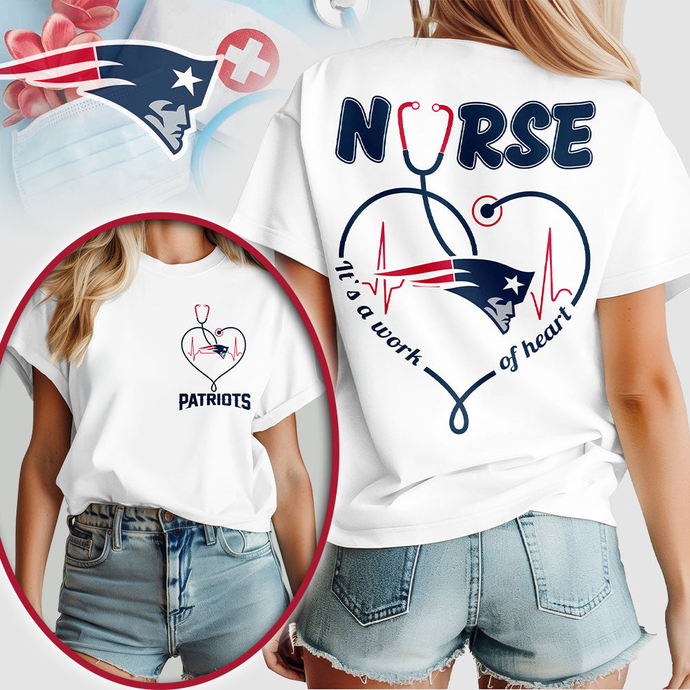 Ne.patriots | Premium  Nurse Heart Team 3d Shirt Nf1
