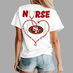 Sf.49ers | Premium  Nurse Heart Team 3d Shirt Nf1