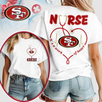 Sf.49ers | Premium  Nurse Heart Team 3d Shirt Nf1