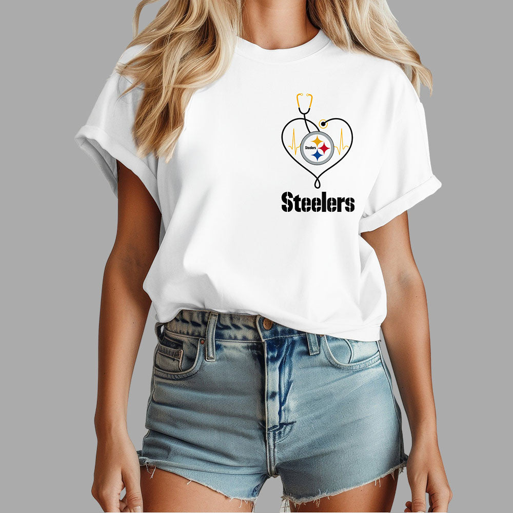 P.steelers | Premium  Nurse Heart Team 3d Shirt Nf1