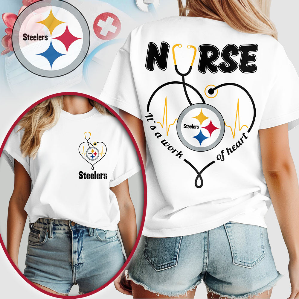 P.steelers | Premium  Nurse Heart Team 3d Shirt Nf1