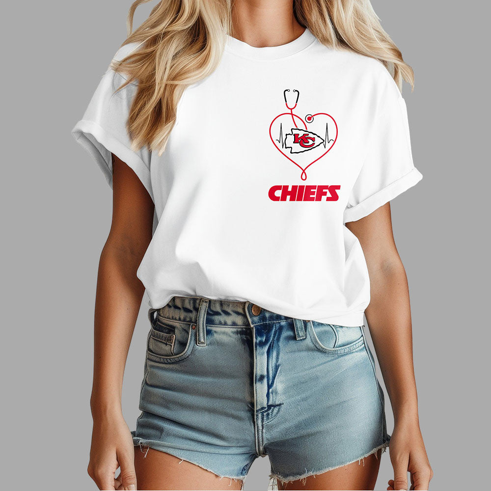 Kc.chiefs | Premium  Nurse Heart Team 3d Shirt Nf1