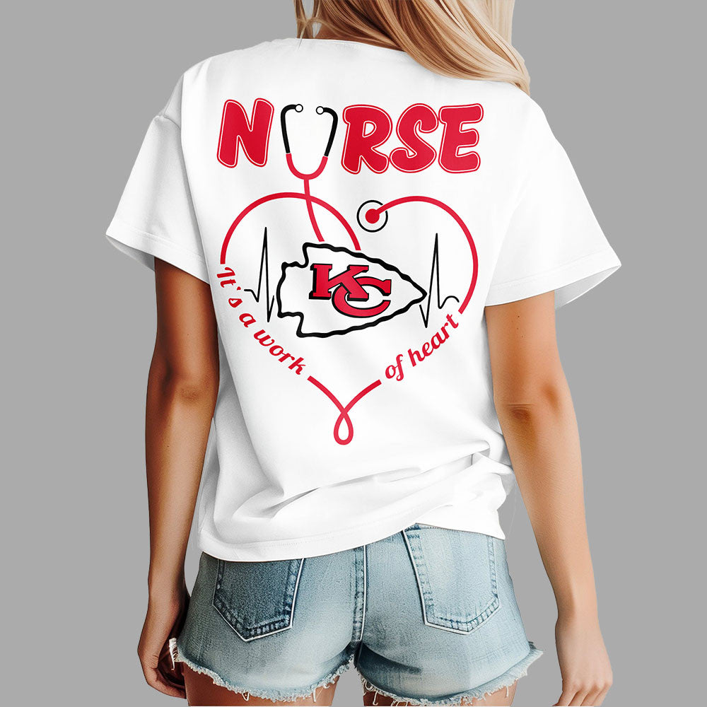 Kc.chiefs | Premium  Nurse Heart Team 3d Shirt Nf1