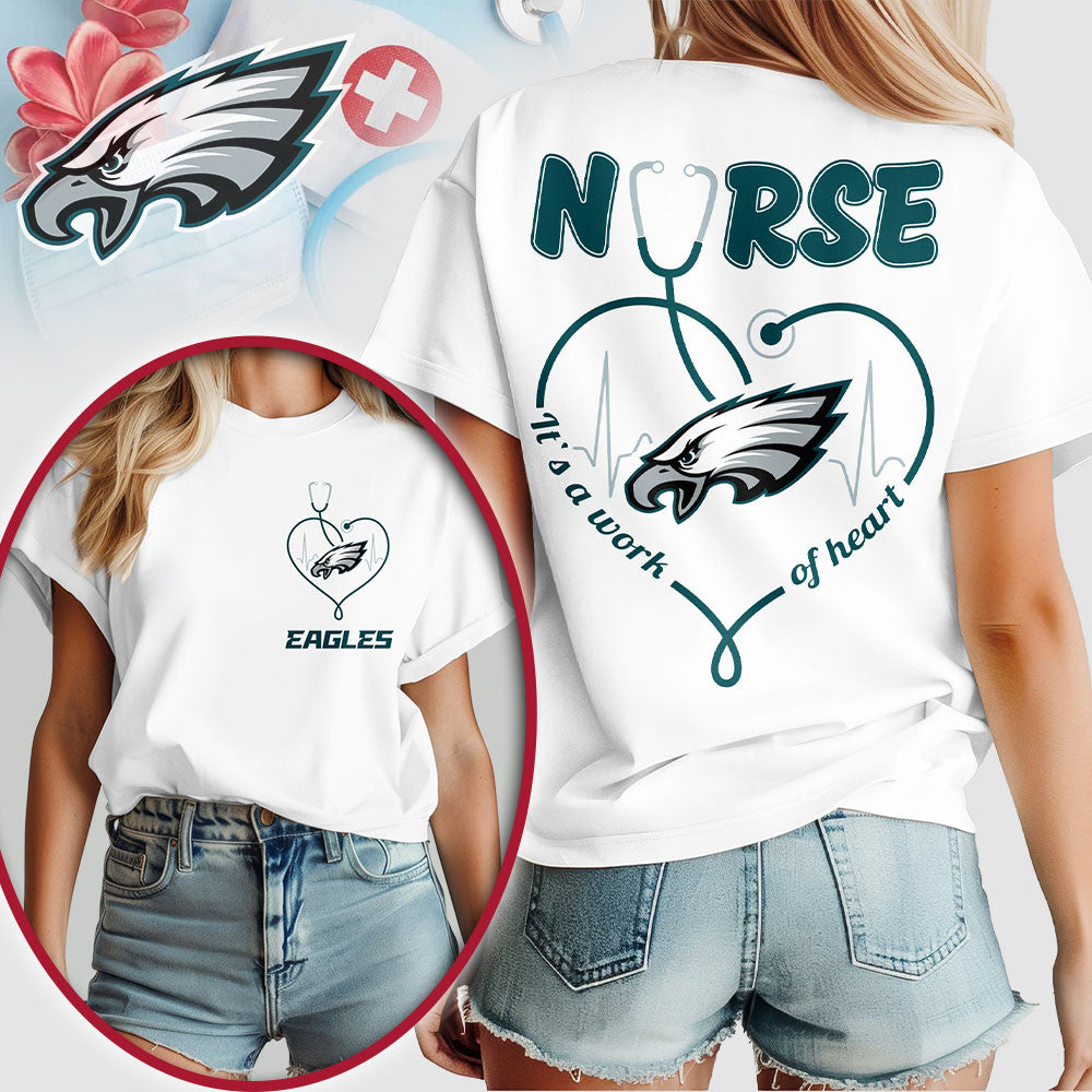 P.eagles | Premium  Nurse Heart Team 3d Shirt Nf1