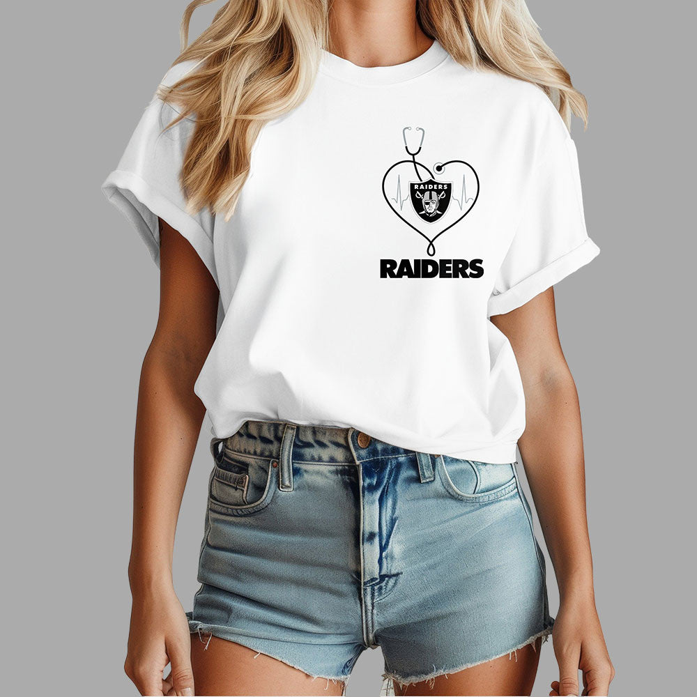 Lv.raiders | Premium  Nurse Heart Team 3d Shirt Nf1