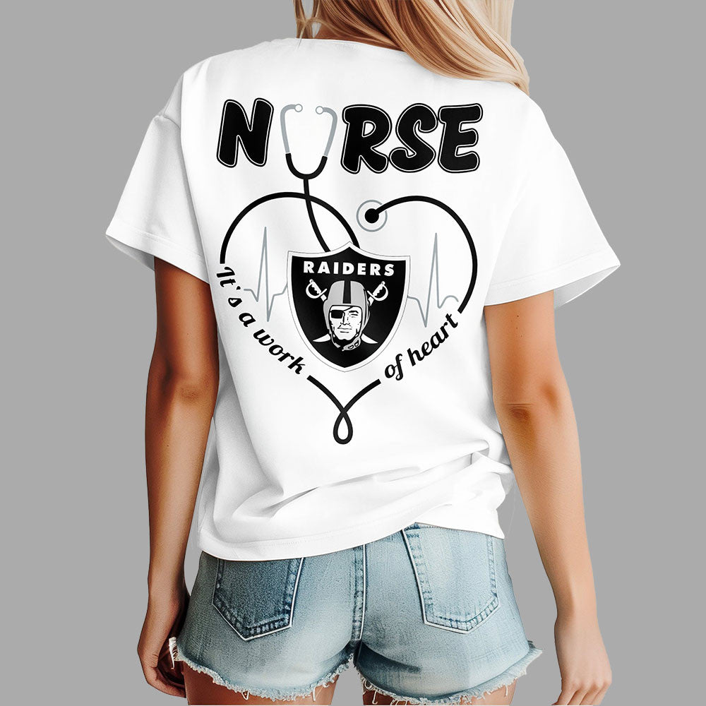 Lv.raiders | Premium  Nurse Heart Team 3d Shirt Nf1