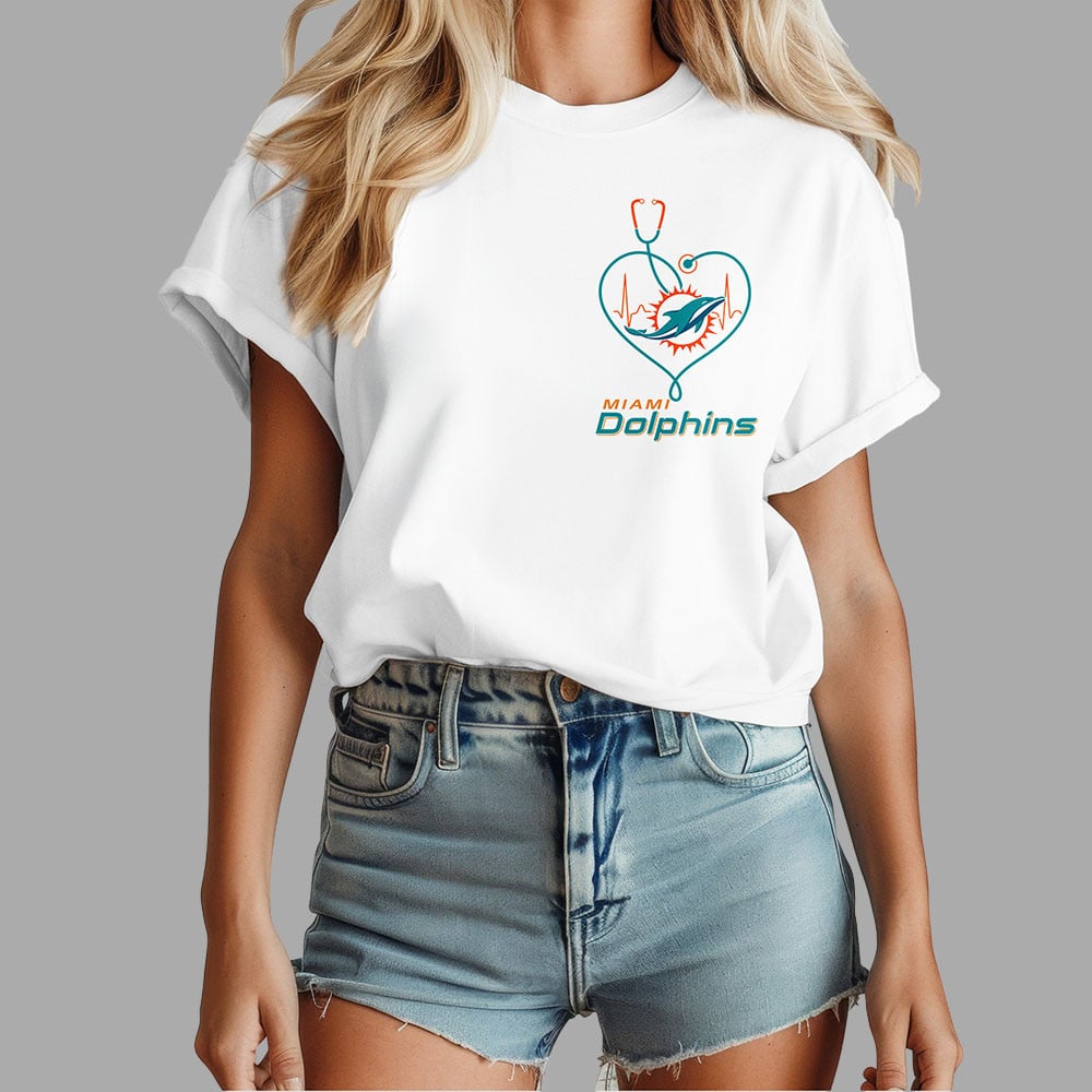 M.dolphins | Premium  Nurse Heart Team 3d Shirt Nf1