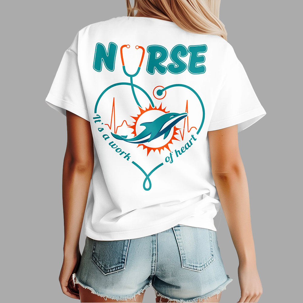 M.dolphins | Premium  Nurse Heart Team 3d Shirt Nf1