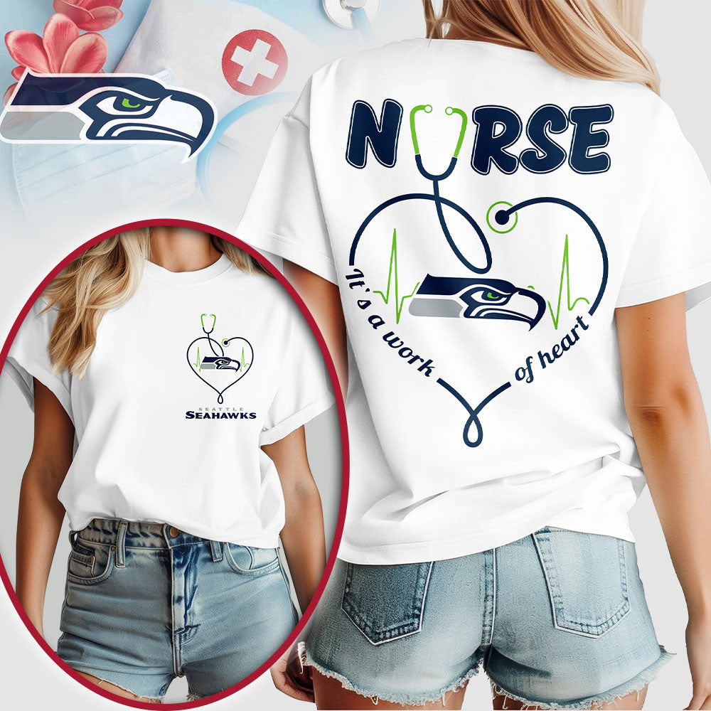 S.seahawks | Premium  Nurse Heart Team 3d Shirt Nf1