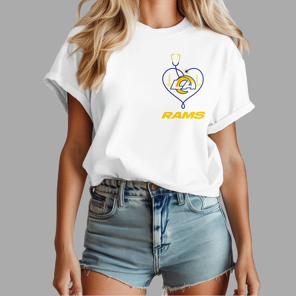 La.rams | Premium  Nurse Heart Team 3d Shirt Nf1