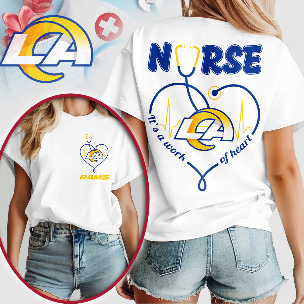 La.rams | Premium  Nurse Heart Team 3d Shirt Nf1