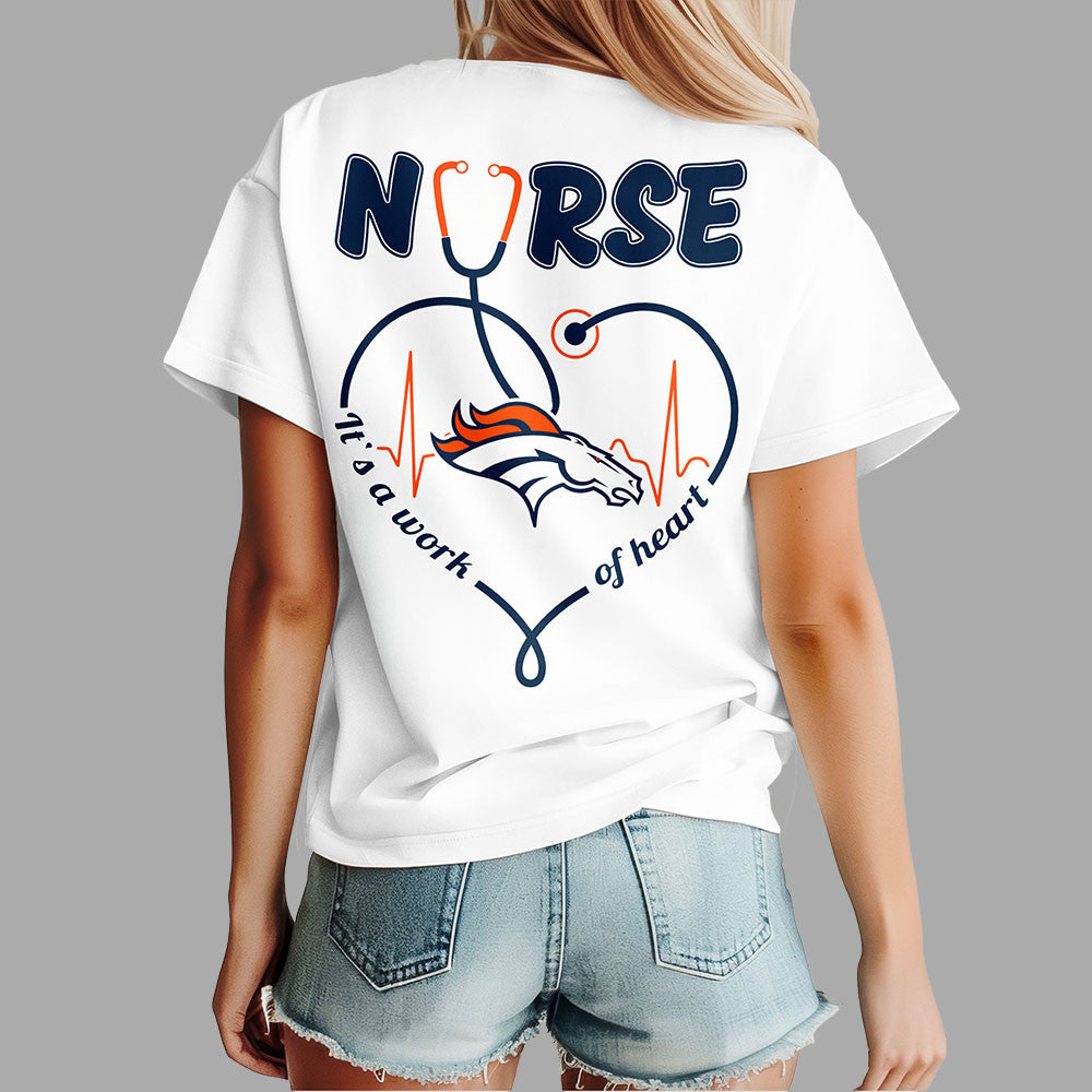 D.broncos | Premium  Nurse Heart Team 3d Shirt Nf1