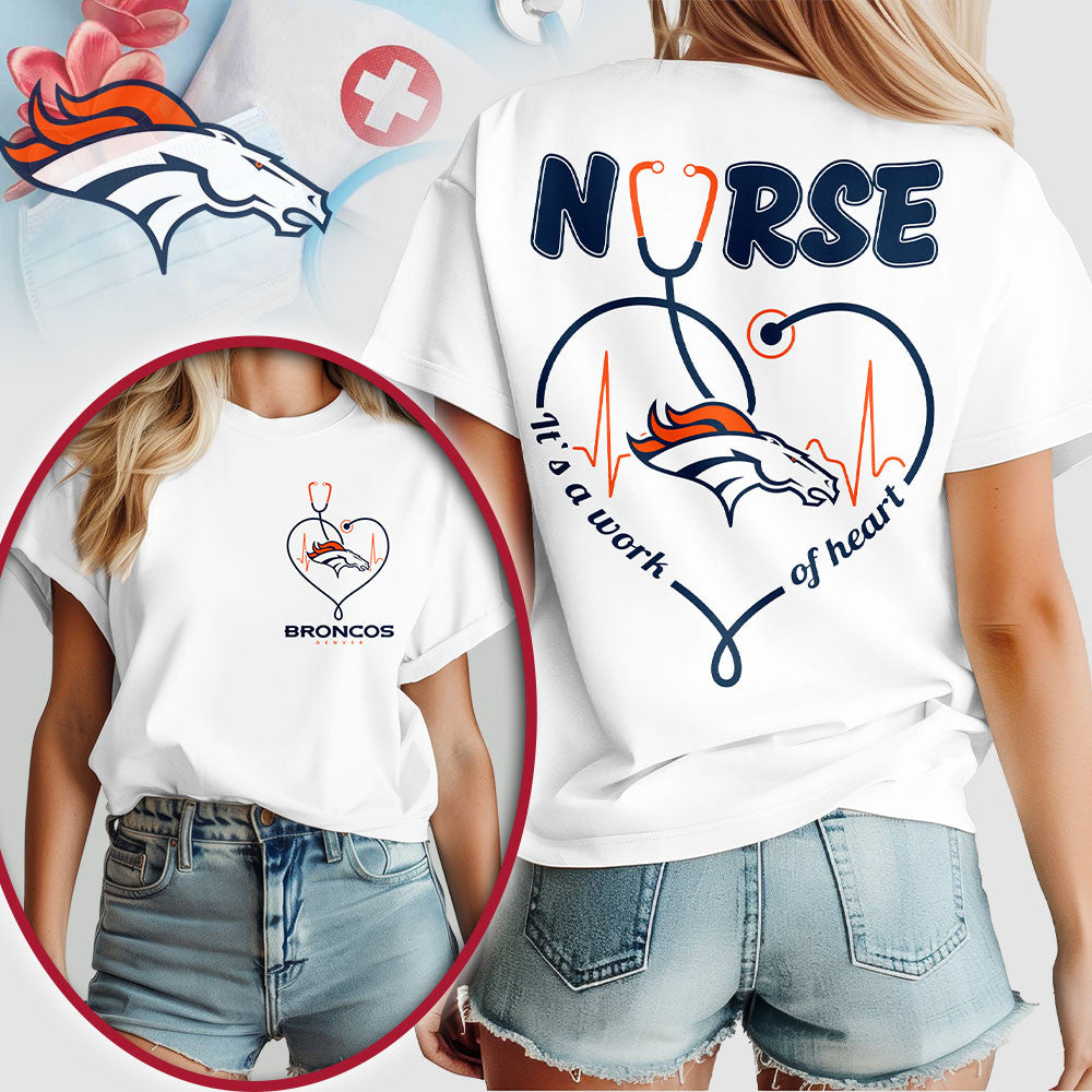 D.broncos | Premium  Nurse Heart Team 3d Shirt Nf1