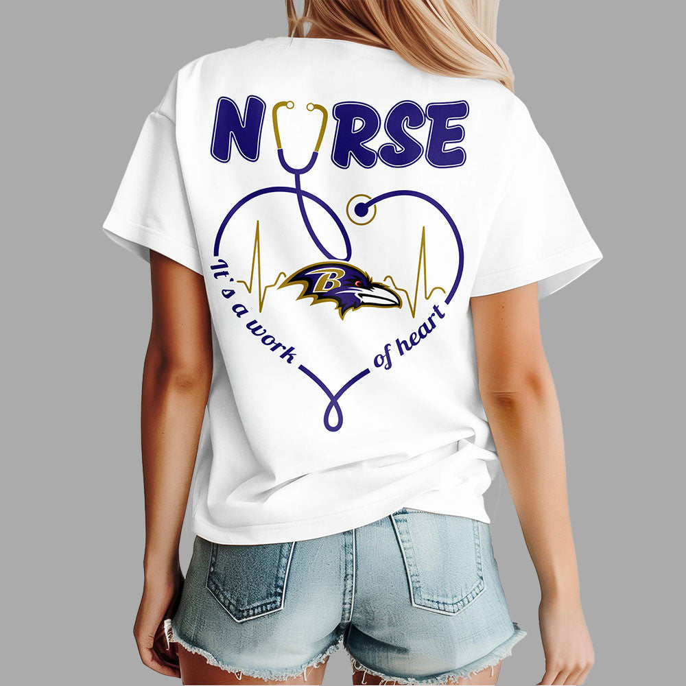 B.ravens | Premium  Nurse Heart Team 3d Shirt Nf1