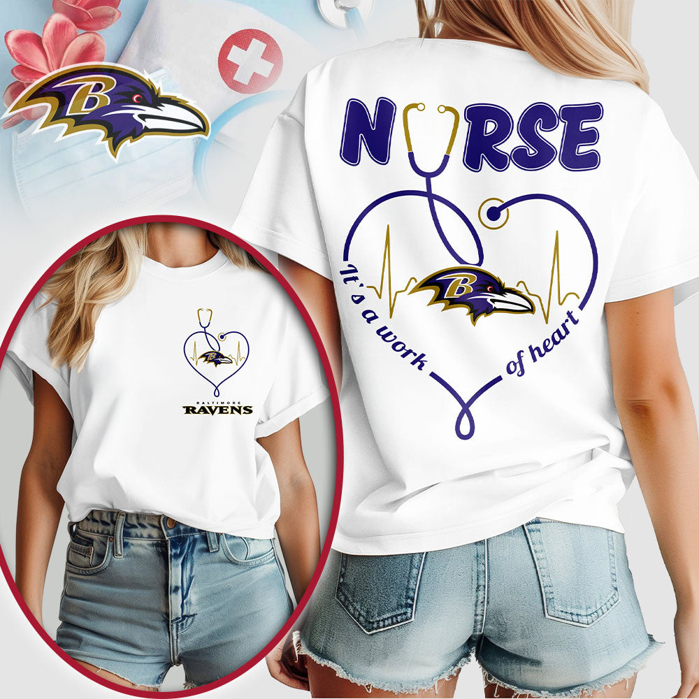 B.ravens | Premium  Nurse Heart Team 3d Shirt Nf1