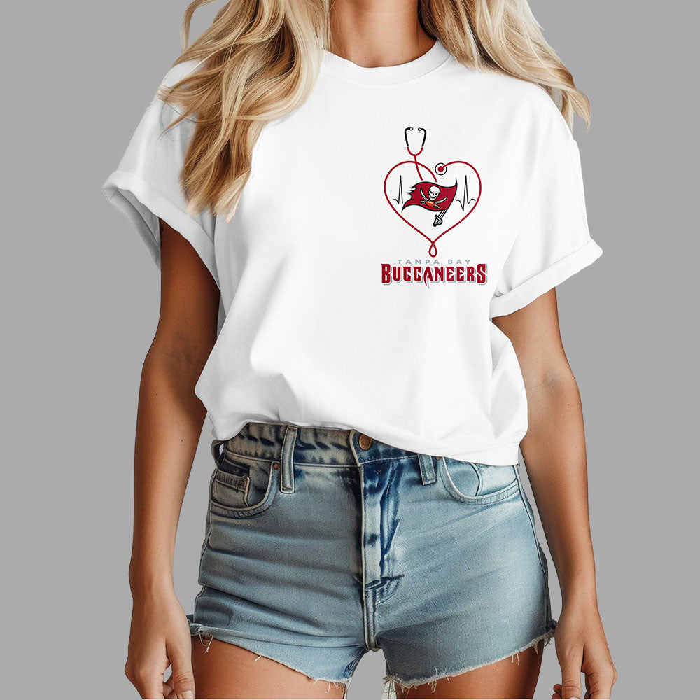 Tb.buccaneers | Premium  Nurse Heart Team 3d Shirt Nf1
