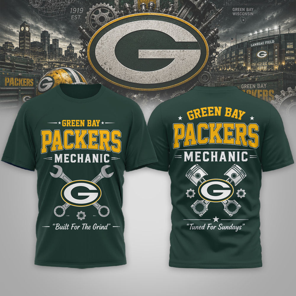 Gb.packers | Premium  Built For The Grind 3d Shirt Nf1