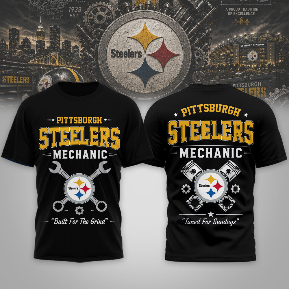 P.steelers | Premium  Built For The Grind 3d Shirt Nf1