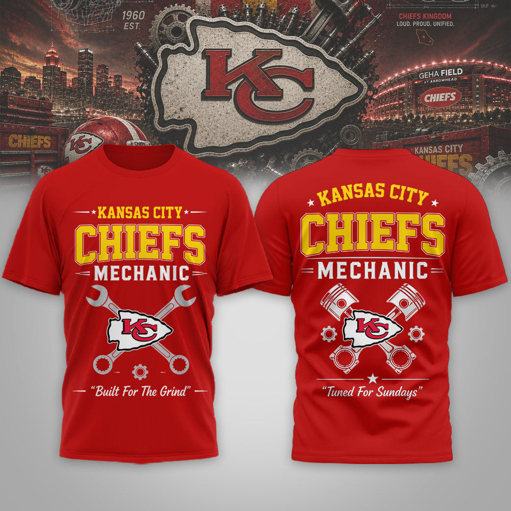Kc.chiefs | Premium  Built For The Grind 3d Shirt Nf1