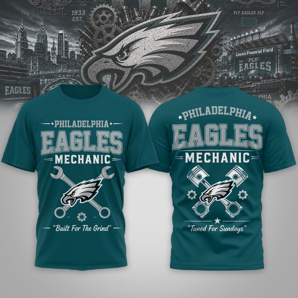 P.eagles | Premium  Built For The Grind 3d Shirt Nf1