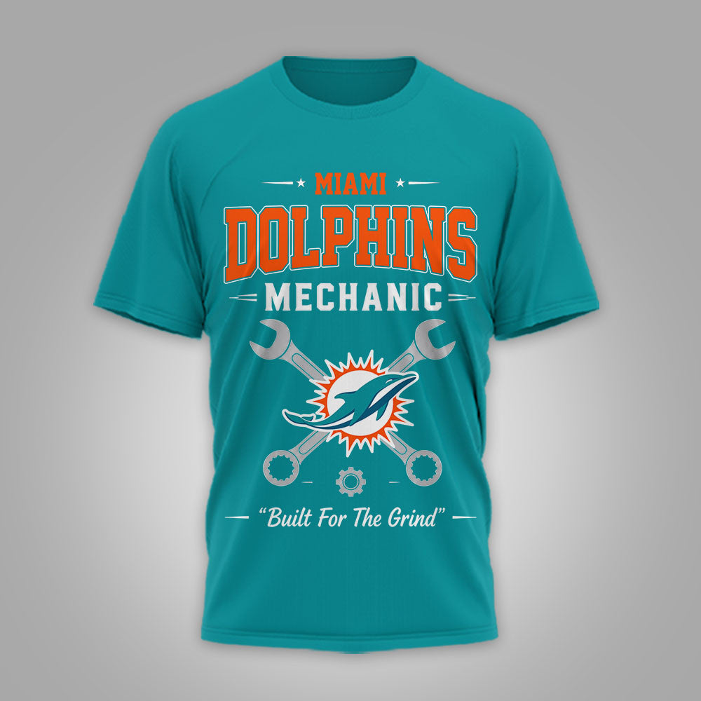 M.dolphins | Premium  Built For The Grind 3d Shirt Nf1