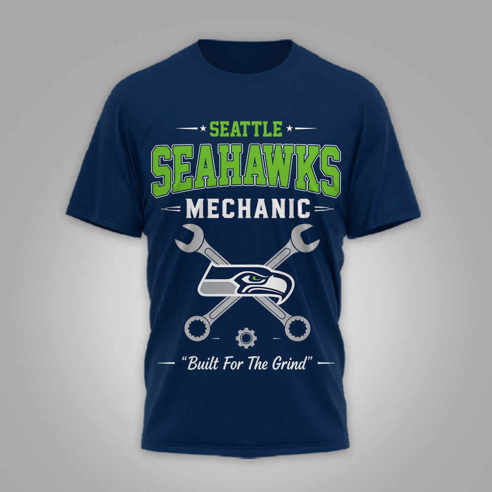 S.seahawks | Premium  Built For The Grind 3d Shirt Nf1