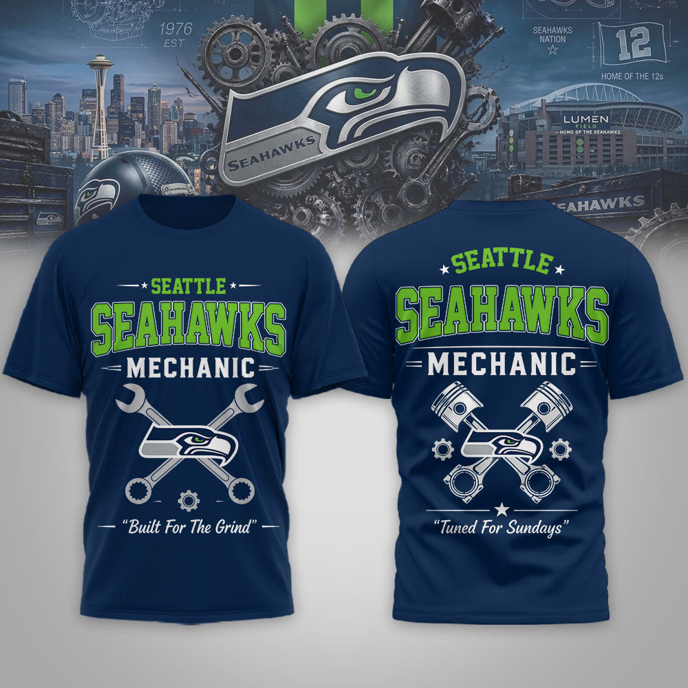 S.seahawks | Premium  Built For The Grind 3d Shirt Nf1