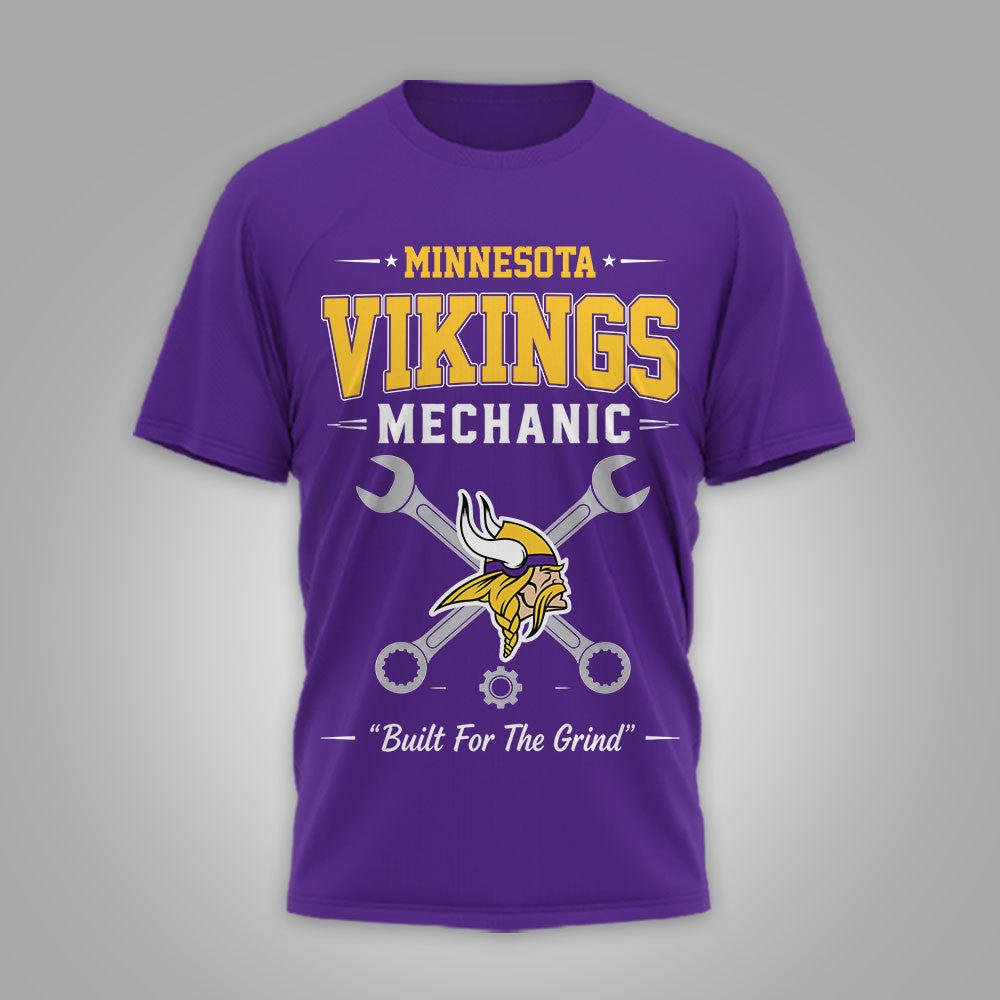 M.vikings | Premium  Built For The Grind 3d Shirt Nf1