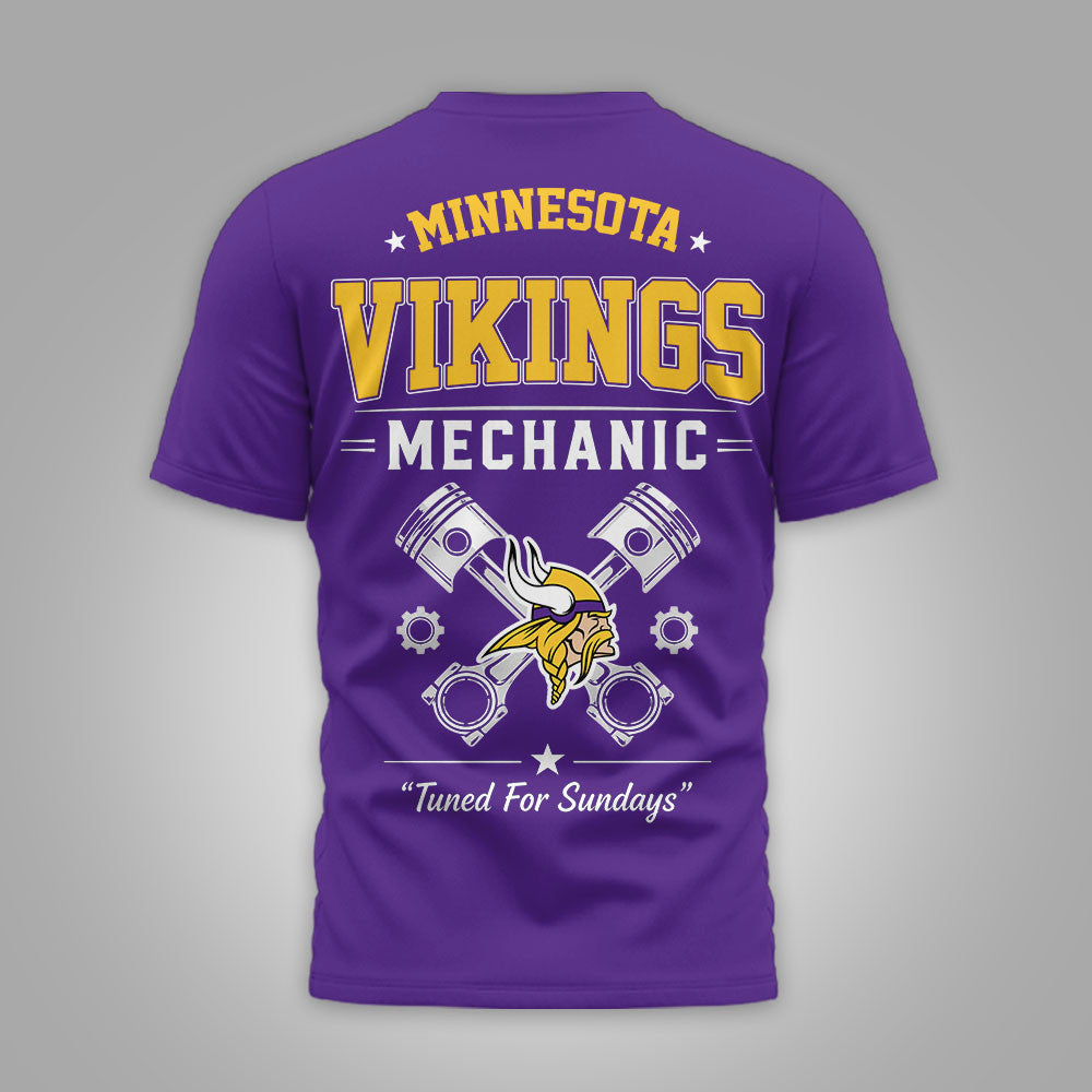 M.vikings | Premium  Built For The Grind 3d Shirt Nf1