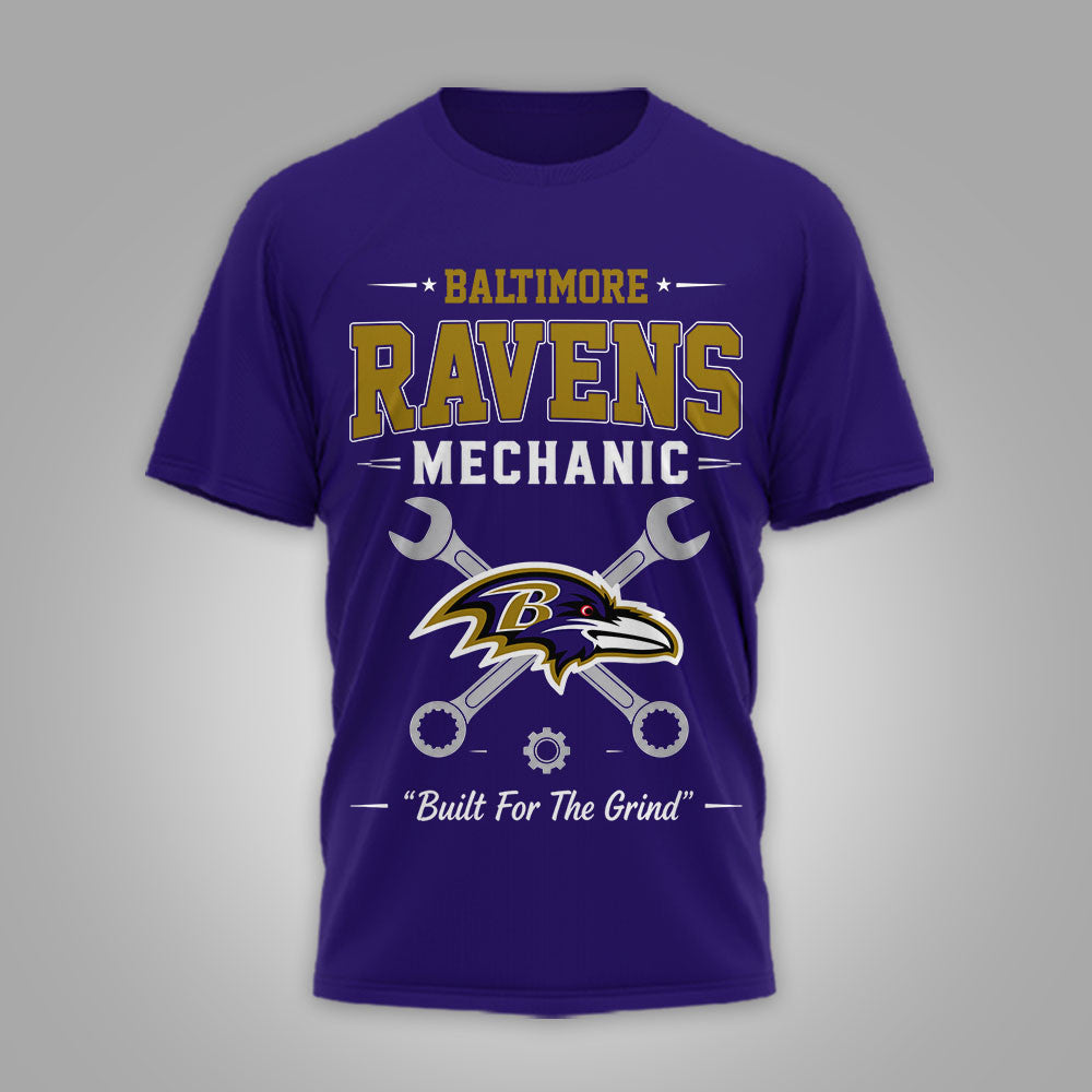 B.ravens | Premium  Built For The Grind 3d Shirt Nf1