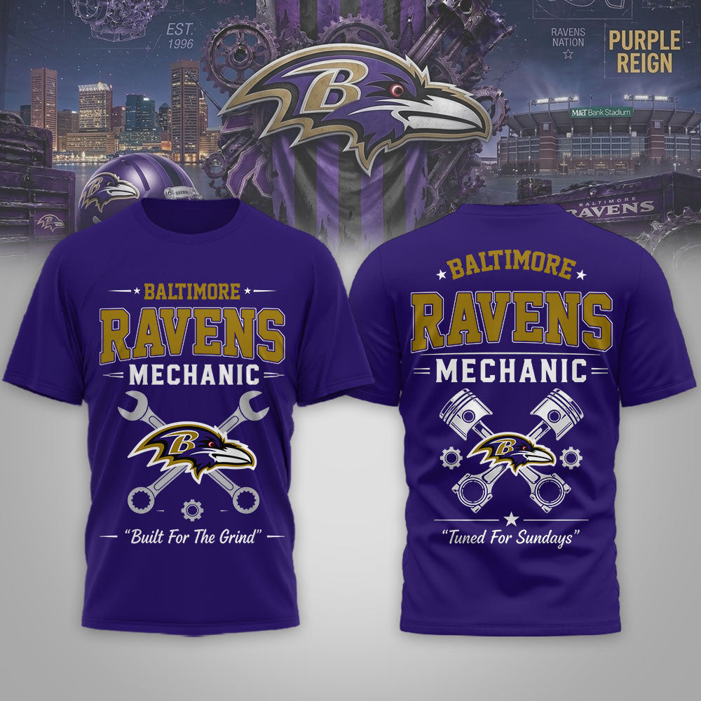 B.ravens | Premium  Built For The Grind 3d Shirt Nf1