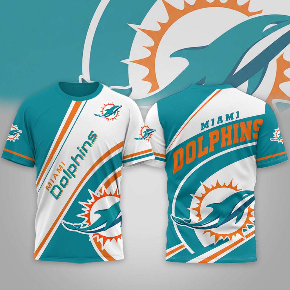 M.dolphins | Premium  Team Wave Spirit 3d Shirt Nf1