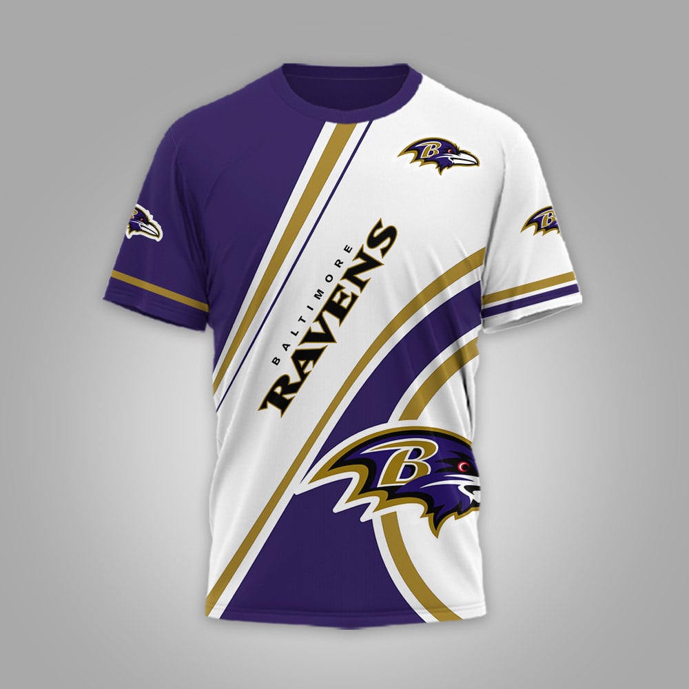 B.ravens | Premium  Team Wave Spirit 3d Shirt Nf1
