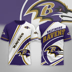 B.ravens | Premium  Team Wave Spirit 3d Shirt Nf1