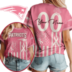 Ne.patriots | Premium  Butterfly Ribbon Custom 3d Shirt Nf1